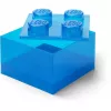 Scatola portautensili Room Copenhagen LEGO Storage Brick 4 Top Lid Glitter — blu/trasparente