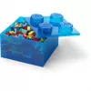 Scatola portautensili Room Copenhagen LEGO Storage Brick 4 Top Lid Glitter — blu/trasparente