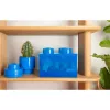 Scatola portautensili Room Copenhagen LEGO Storage Brick 4 Top Lid Glitter — blu/trasparente
