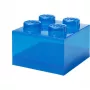 Scatola portautensili Room Copenhagen LEGO Storage Brick 4 Top Lid Glitter — blu/trasparente