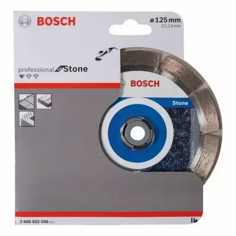 Bosch Standard for Stone disco da taglio diamantato, 125 x 22,23 mm, 2608602598