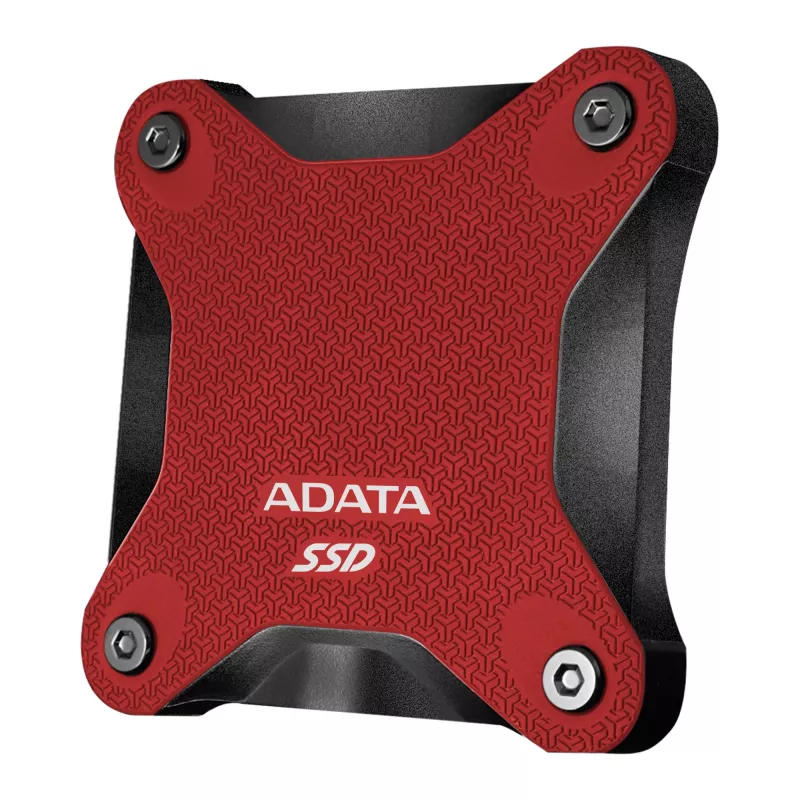 SSD esterno ADATA SD620 512 GB, USB 3.2 Gen 2 Micro-USB B, rosso, custodia in silicone