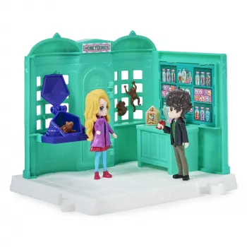 Wizarding World Harry Potter, Magical Minis negozio di dolciumi Honeydukes con 2 figure esclusive e 5 accessori, giocattolo per bambini da 6 anni