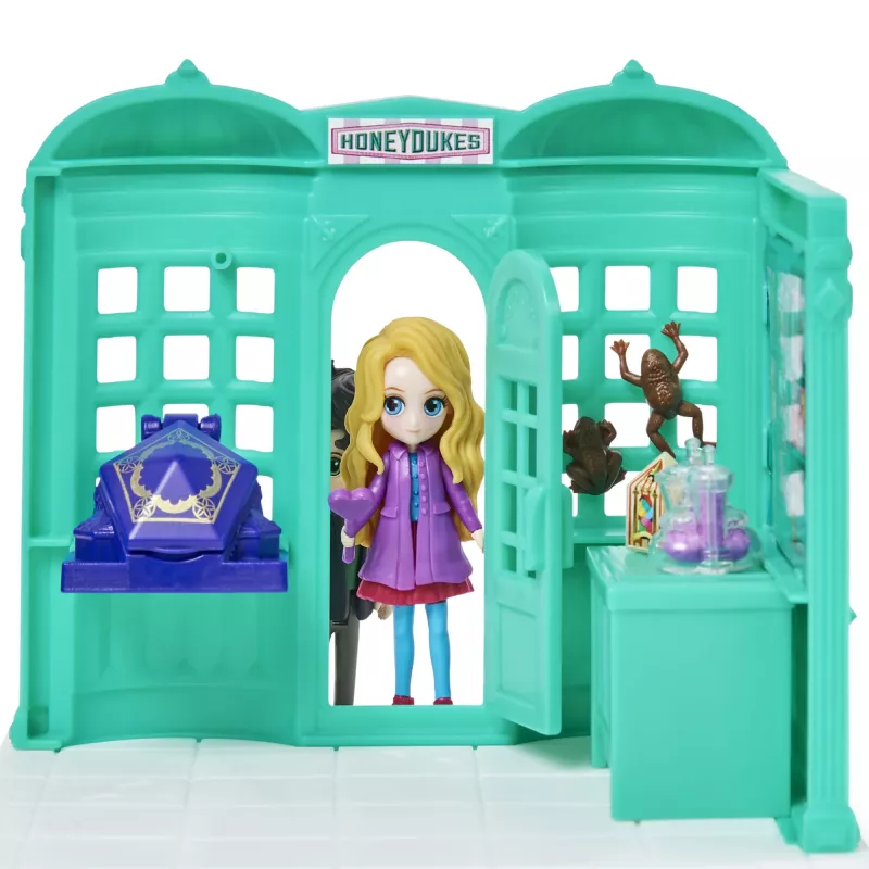 Wizarding World Harry Potter, Magical Minis negozio di dolciumi Honeydukes con 2 figure esclusive e 5 accessori, giocattolo per bambini da 6 anni