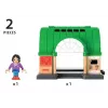 BRIO World 33649 Stazione centrale con distributore di biglietti, Verde/Grigio