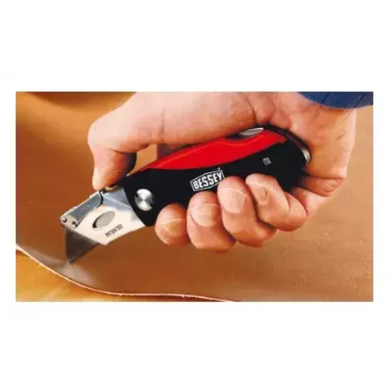 Bessey DBKPH-EU coltello multiuso pieghevole, impugnatura in ABS, nero/rosso