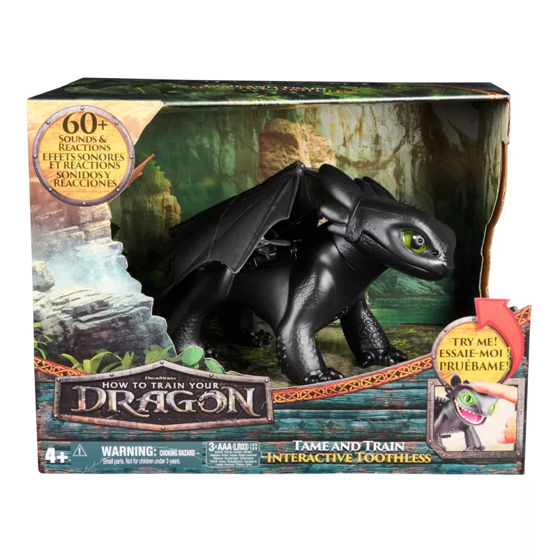 Figura interattiva del drago Sdentato con effetti luminosi e sonori — Spin Master Dragon Trainer