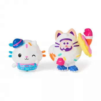 La casa delle bambole di Gabby: Il film, Cakey Cat & Cookie Bobby, figure giocattolo con 2 accessori, giocattolo per bambine e bambini da 3 anni