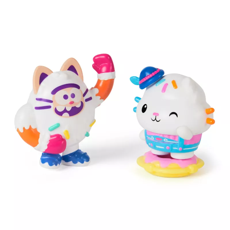 La casa delle bambole di Gabby: Il film, Cakey Cat & Cookie Bobby, figure giocattolo con 2 accessori, giocattolo per bambine e bambini da 3 anni