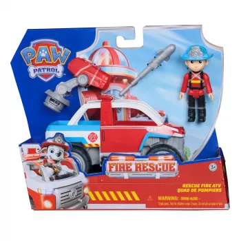 Veicolo giocattolo Spin Master Paw Patrol camion dei pompieri veicolo di soccorso di Ryder con lanciadroni e figura di Ryder