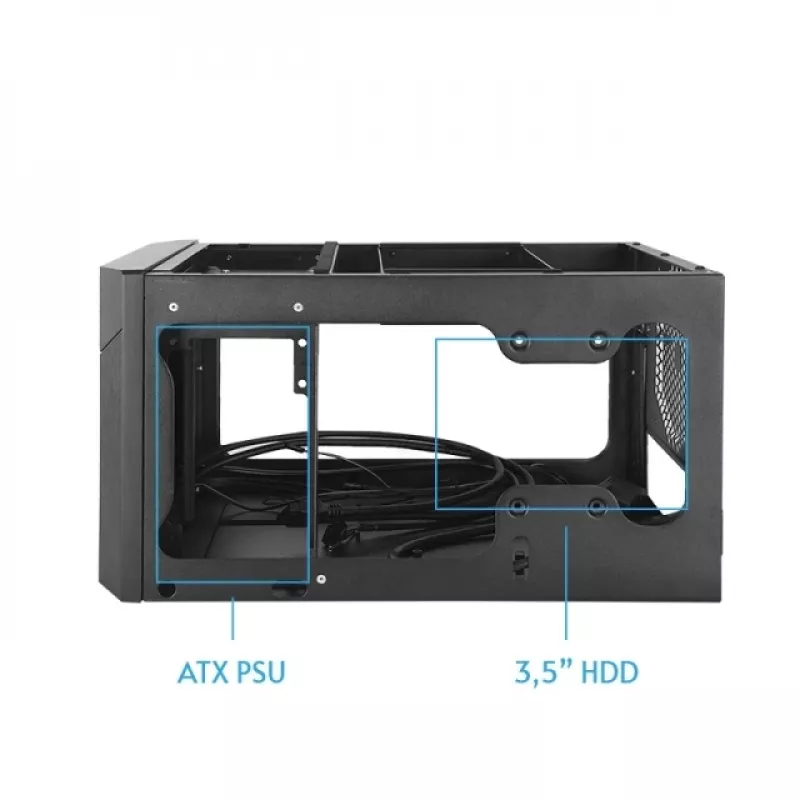Chieftec CN-01B-OP Case per computer Cube nero