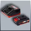 Einhell GE-CH 1846 Li Kit tagliasiepi a batteria, 18 V, batteria agli ioni di litio 2,0 Ah, doppia lama, lunghezza di taglio 52 cm, rosso/nero