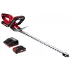 Einhell GE-CH 1846 Li Kit tagliasiepi a batteria, 18 V, batteria agli ioni di litio 2,0 Ah, doppia lama, lunghezza di taglio 52 cm, rosso/nero