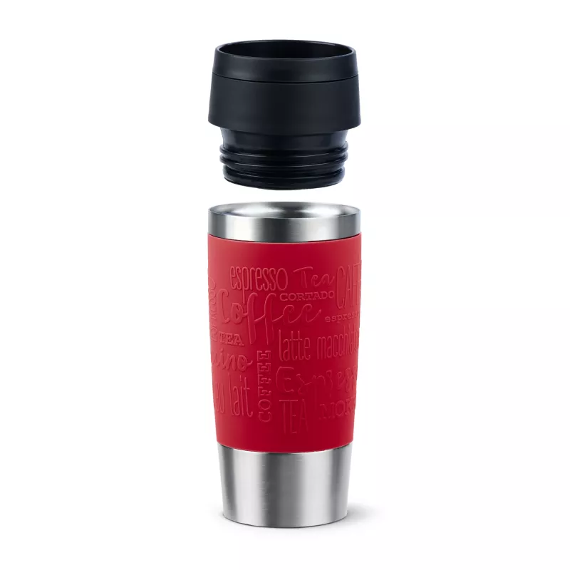 EMSA Travel Mug Classic N2020400 tazza da viaggio 360 ml nero, rosso, acciaio inox