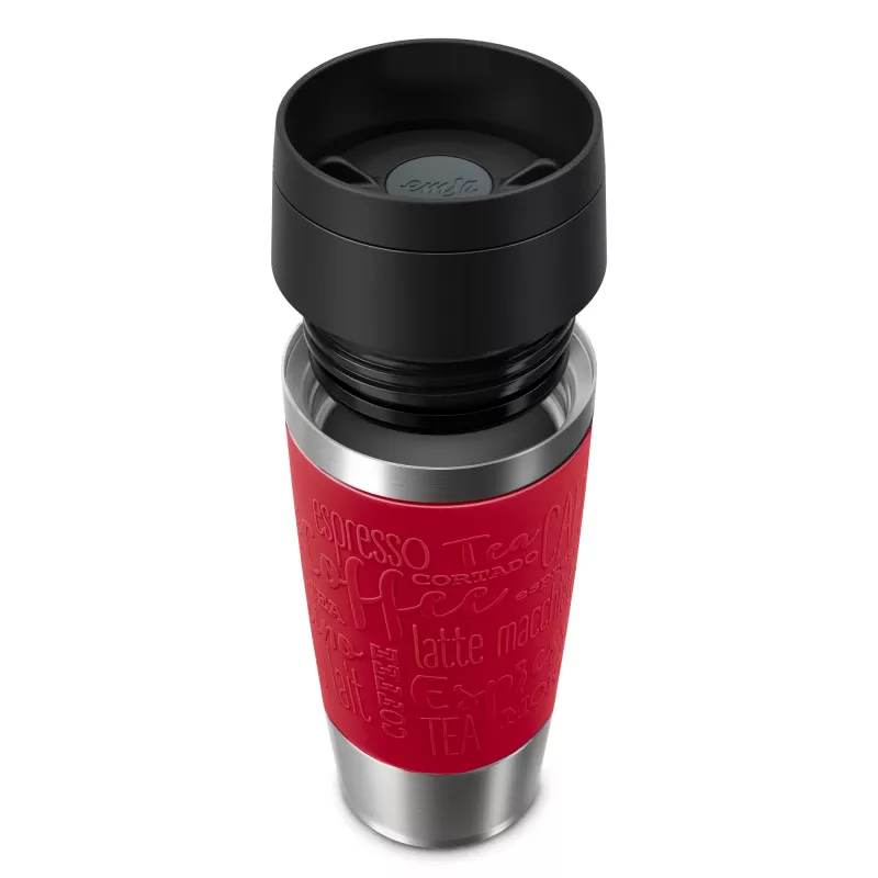 EMSA Travel Mug Classic N2020400 tazza da viaggio 360 ml nero, rosso, acciaio inox