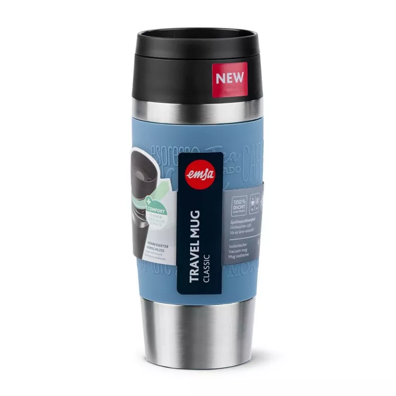EMSA Travel Mug Classic 360 ml blu tazza da viaggio in acciaio inox