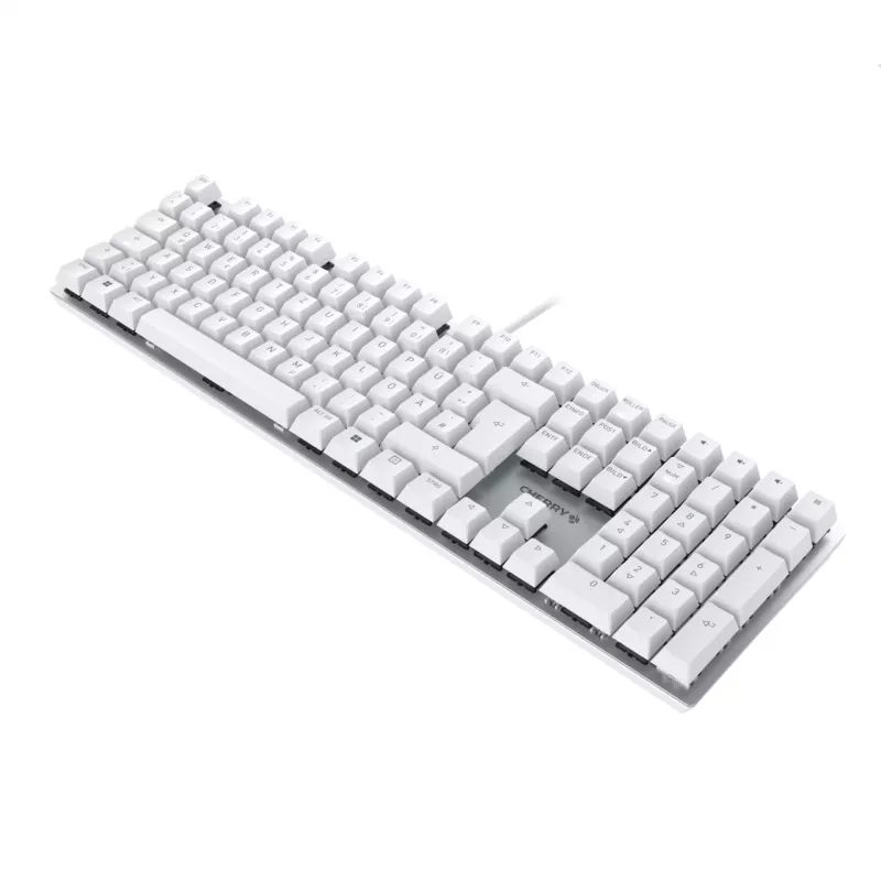 Tastiera CHERRY KC 200 MX universale USB QWERTZ tedesco argento, bianco
