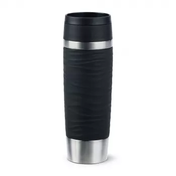Travel Mug EMSA Waves Grande 500 ml nero, acciaio inox