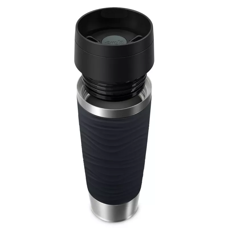 Travel Mug EMSA Waves Grande 500 ml nero, acciaio inox
