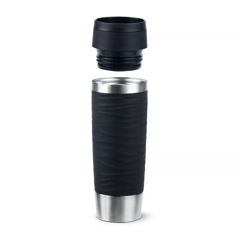 Travel Mug EMSA Waves Grande 500 ml nero, acciaio inox