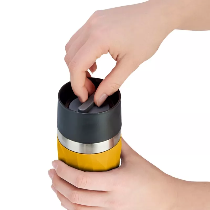 Travel Mug EMSA Compact 300 ml acciaio inox, giallo