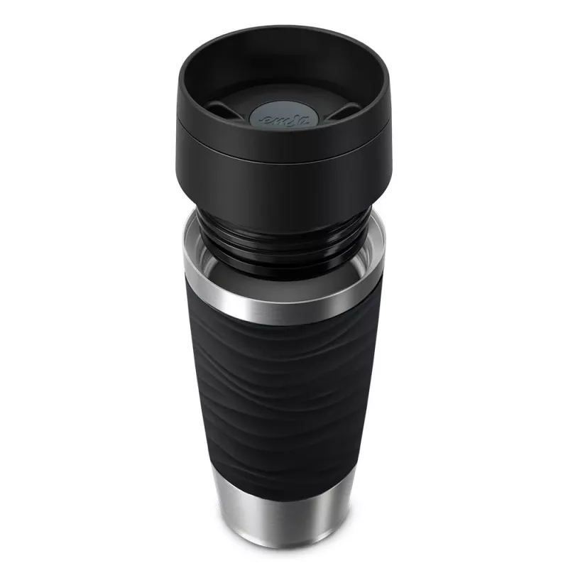 Travel Mug EMSA Waves 360 ml nero acciaio inox tazza da viaggio