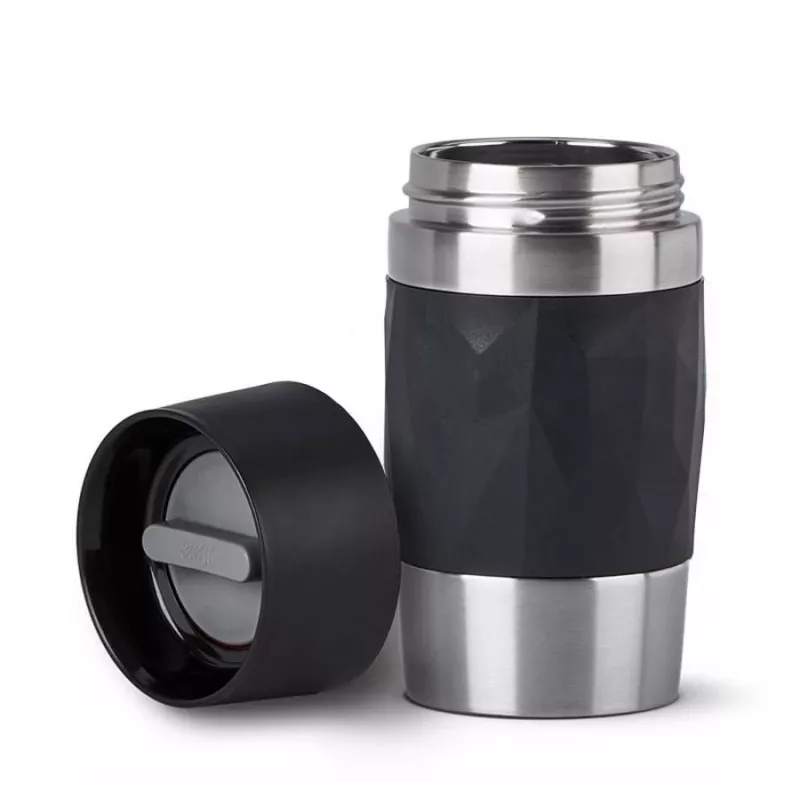Tazza termica EMSA N21601 0,3 l, nera, acciaio inox