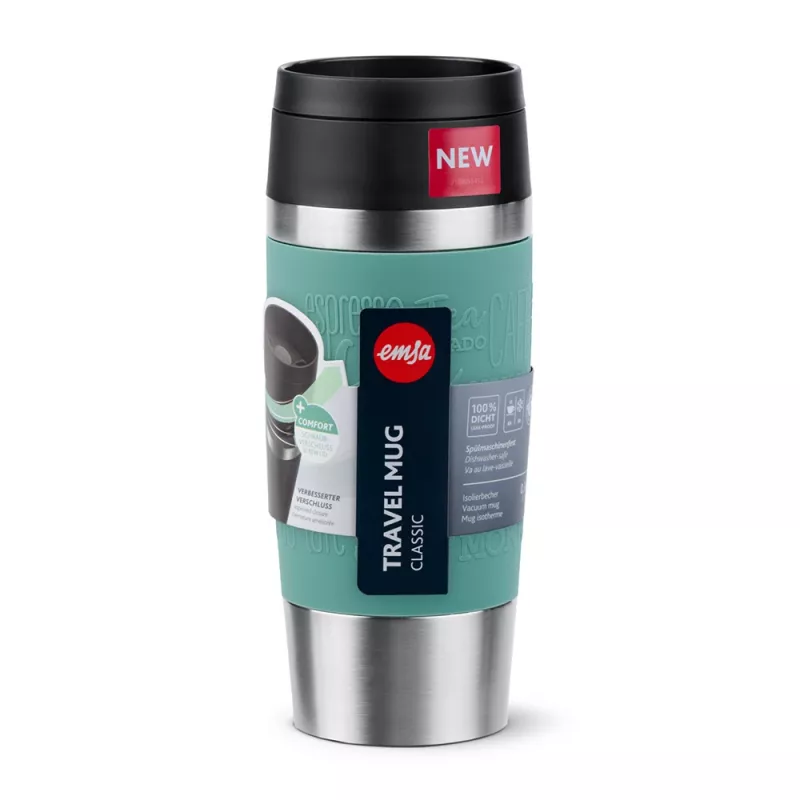 Travel Mug EMSA Classic 360 ml blu acciaio inox tazza da viaggio