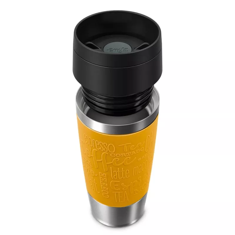 Travel Mug EMSA Classic 360 ml giallo acciaio inox tazza da viaggio