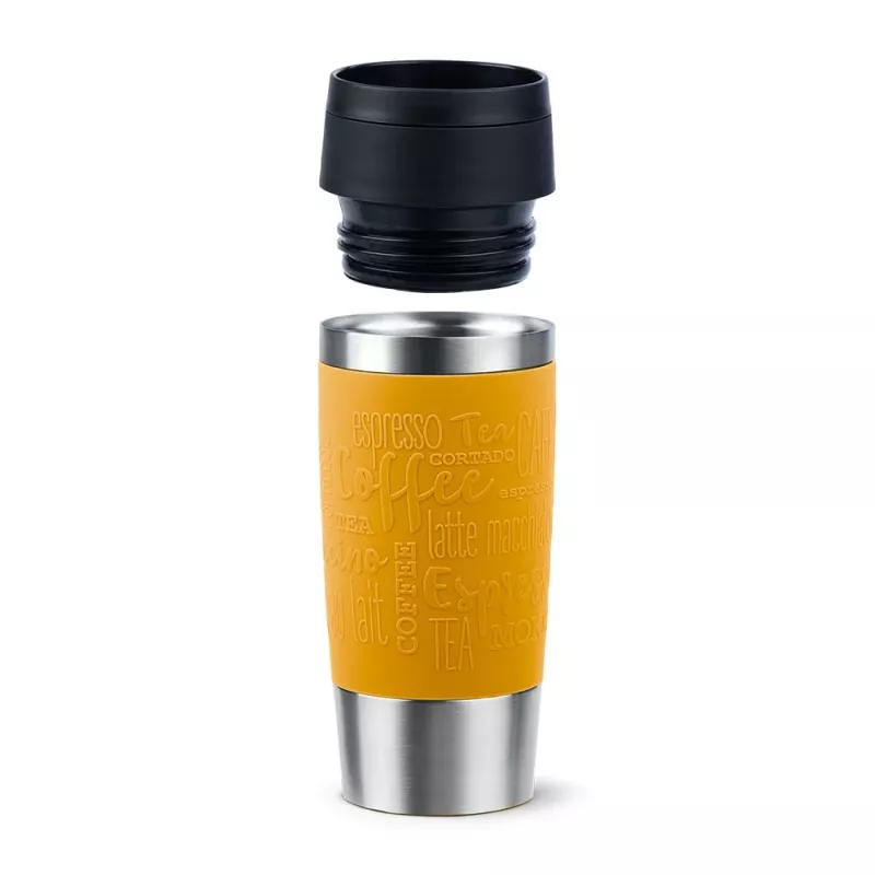Travel Mug EMSA Classic 360 ml giallo acciaio inox tazza da viaggio