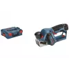 Bosch GHO 12V-20 Professional pialletto a batteria, 12 V, larghezza di piallatura 56 mm, senza batteria e caricabatterie, in L-BOXX, blu/nero