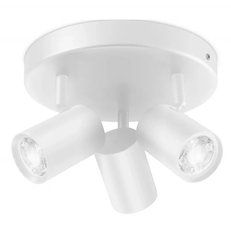 Faretto smart WiZ IMAGEO 3 faretti orientabili piastra rotonda bianco