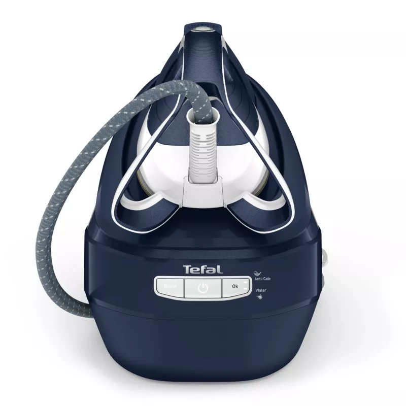 Tefal Pro Express Ultimate II GV9720 ferro da stiro con generatore di vapore, 3000 W, 1,2 l, piastra Durilium Airglide Autoclean Ultra Thin, blu/bianco