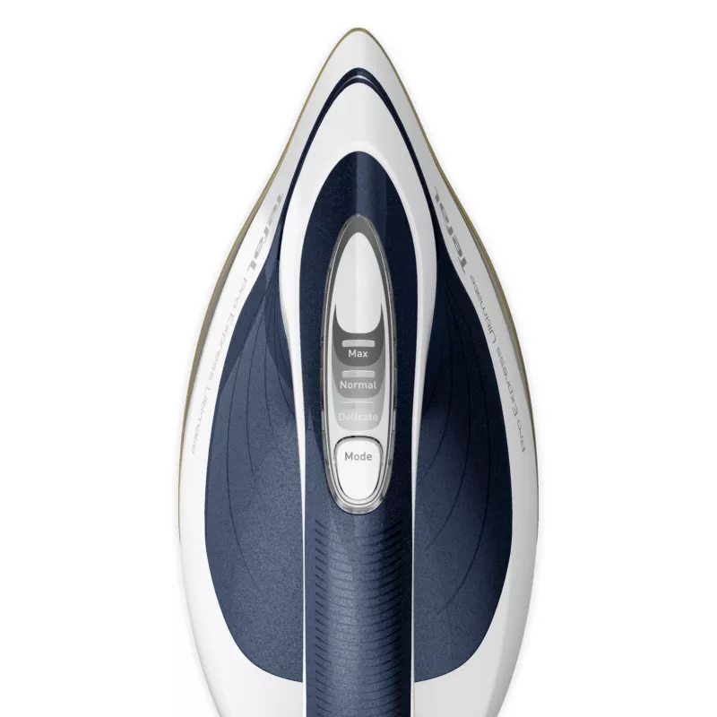 Tefal Pro Express Ultimate II GV9720 ferro da stiro con generatore di vapore, 3000 W, 1,2 l, piastra Durilium Airglide Autoclean Ultra Thin, blu/bianco