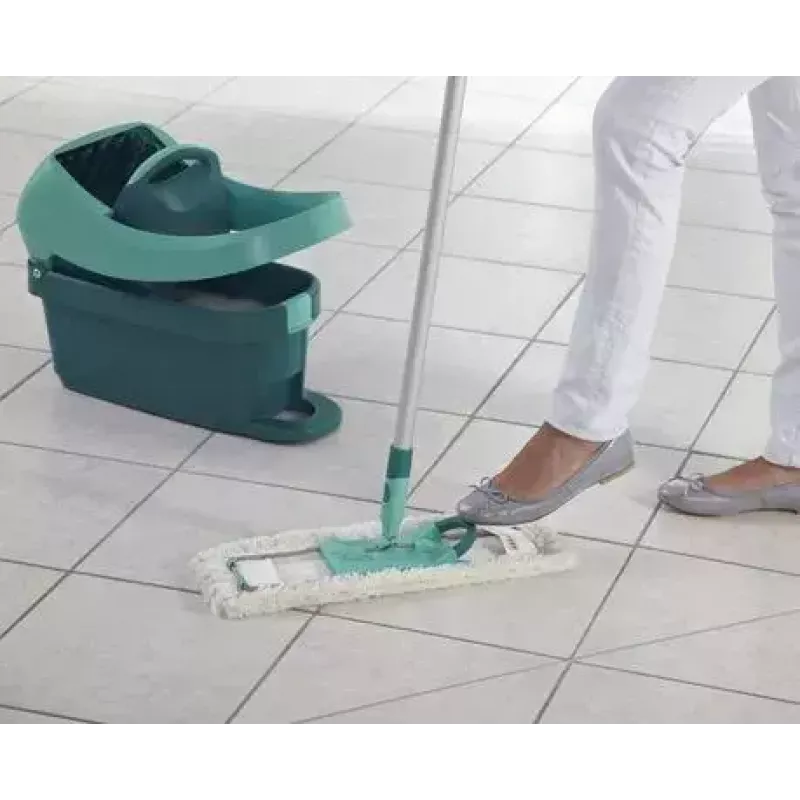 Secchio con sistema di strizzatura Leifheit 55076 — strizzatore ergonomico, grande capacità, verde