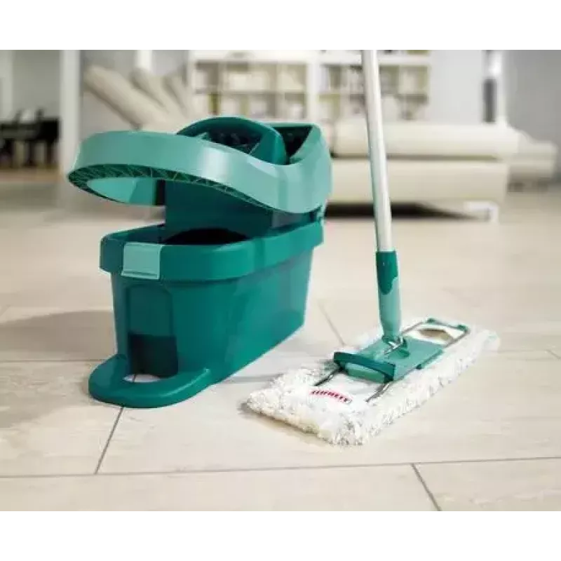 Secchio con sistema di strizzatura Leifheit 55076 — strizzatore ergonomico, grande capacità, verde