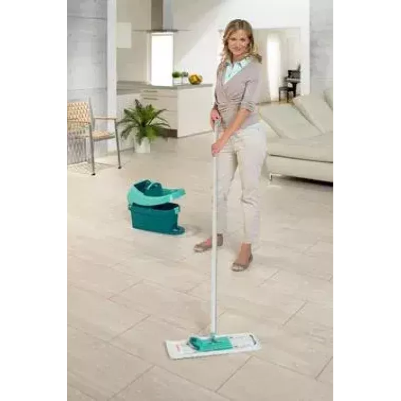 Secchio con sistema di strizzatura Leifheit 55076 — strizzatore ergonomico, grande capacità, verde