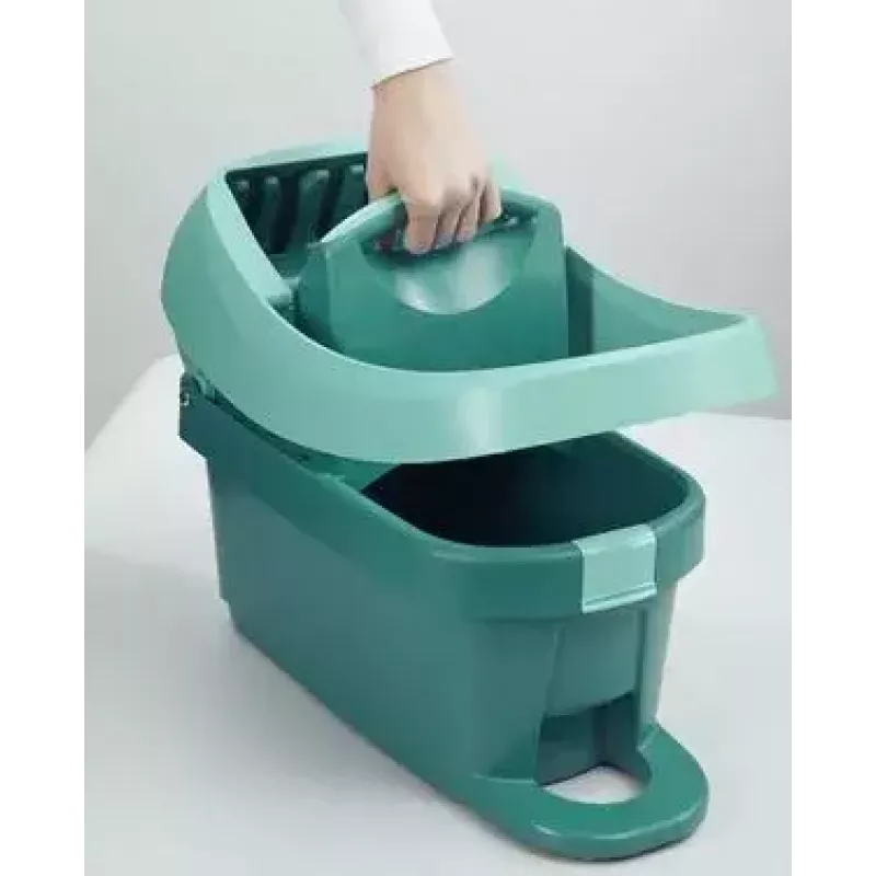Secchio con sistema di strizzatura Leifheit 55076 — strizzatore ergonomico, grande capacità, verde