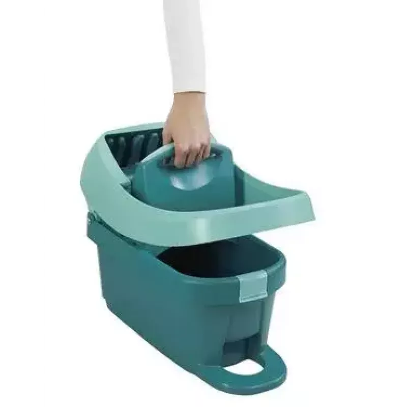 Secchio con sistema di strizzatura Leifheit 55076 — strizzatore ergonomico, grande capacità, verde