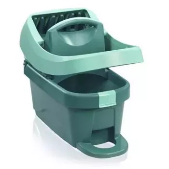 Secchio con sistema di strizzatura Leifheit 55076 — strizzatore ergonomico, grande capacità, verde