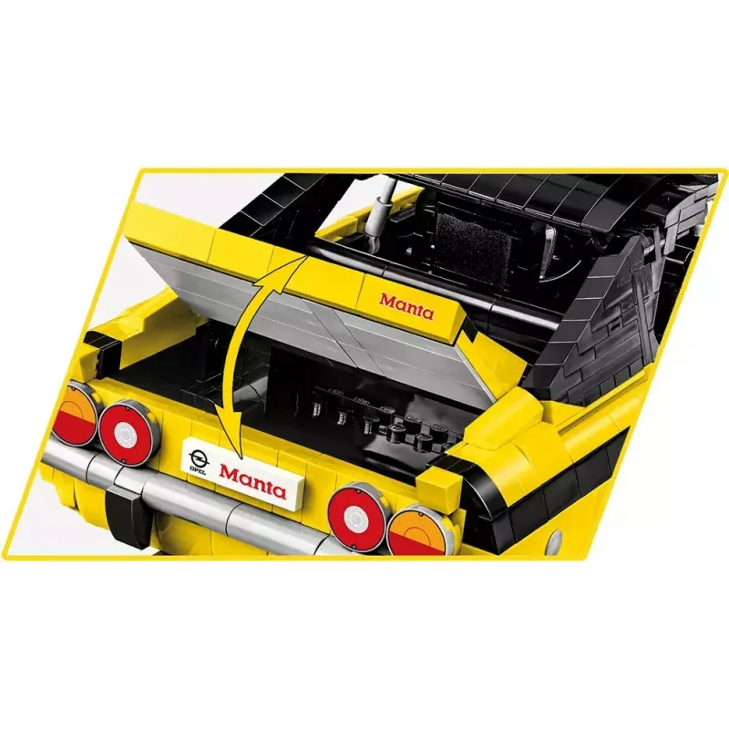 Giocattolo da costruzione Cobi Opel Manta A 1970 modello in scala 1:12, set di mattoncini