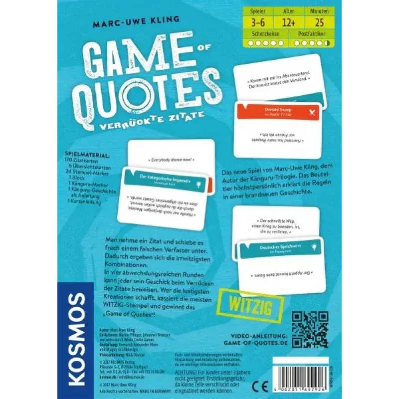 Kosmos 692926 gioco da tavolo/carte Trivia