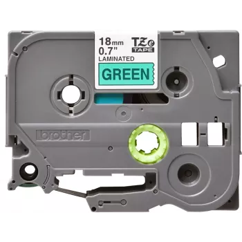Nastro per etichettatura Brother TZE-741 nero su verde TZ