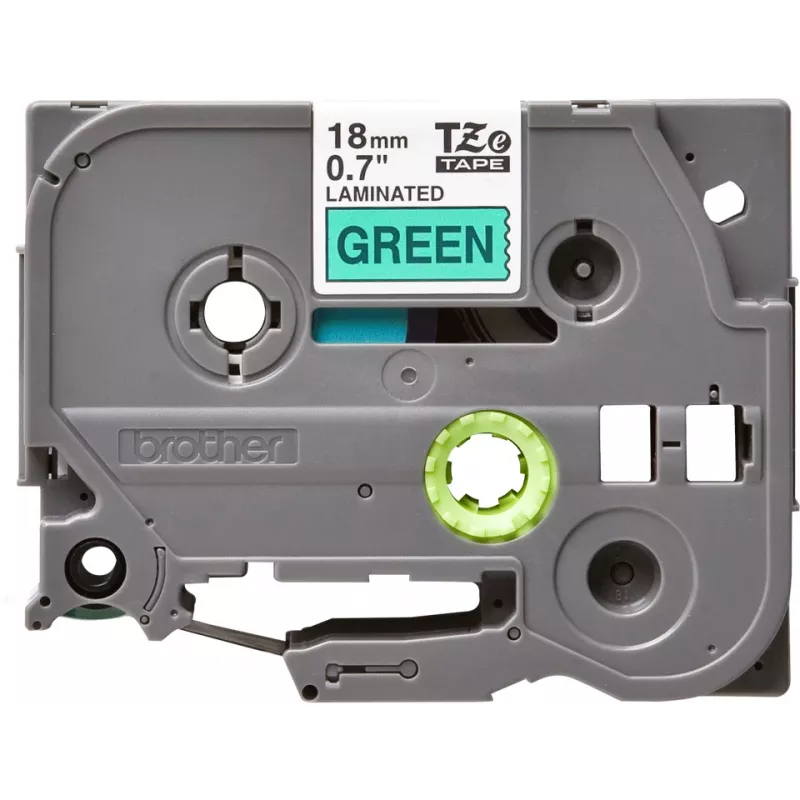 Nastro per etichettatura Brother TZE-741 nero su verde TZ