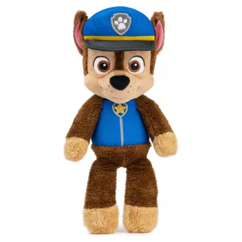 PAW Patrol GUND Official Chase Take Along Buddy peluche, peluche premium per bambini da 1 anno, blu/marrone, 33 cm