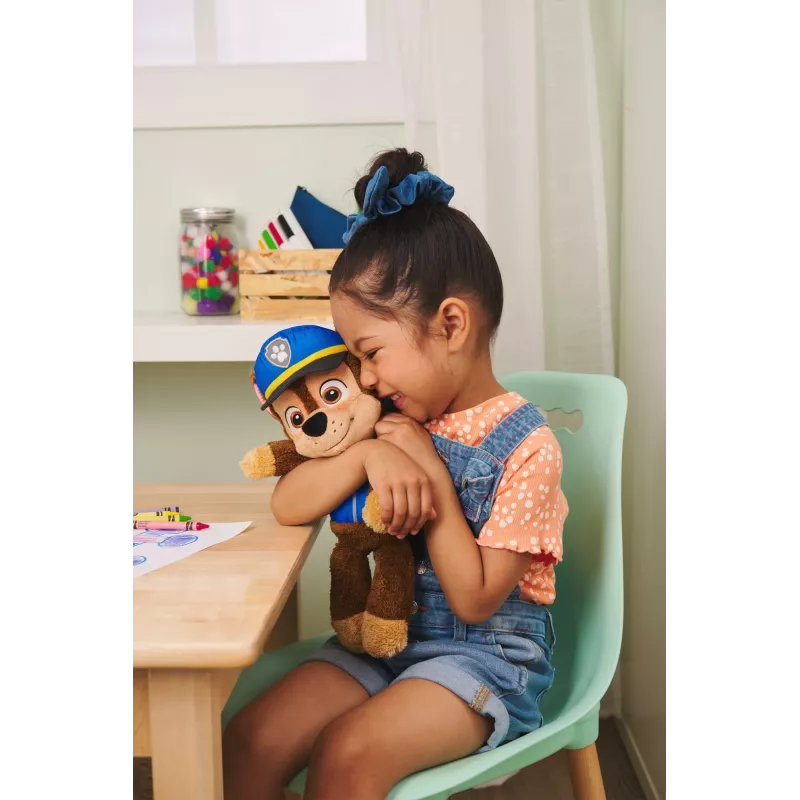 PAW Patrol GUND Official Chase Take Along Buddy peluche, peluche premium per bambini da 1 anno, blu/marrone, 33 cm