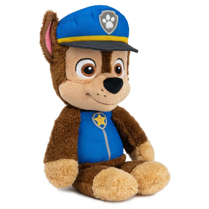 PAW Patrol GUND Official Chase Take Along Buddy peluche, peluche premium per bambini da 1 anno, blu/marrone, 33 cm