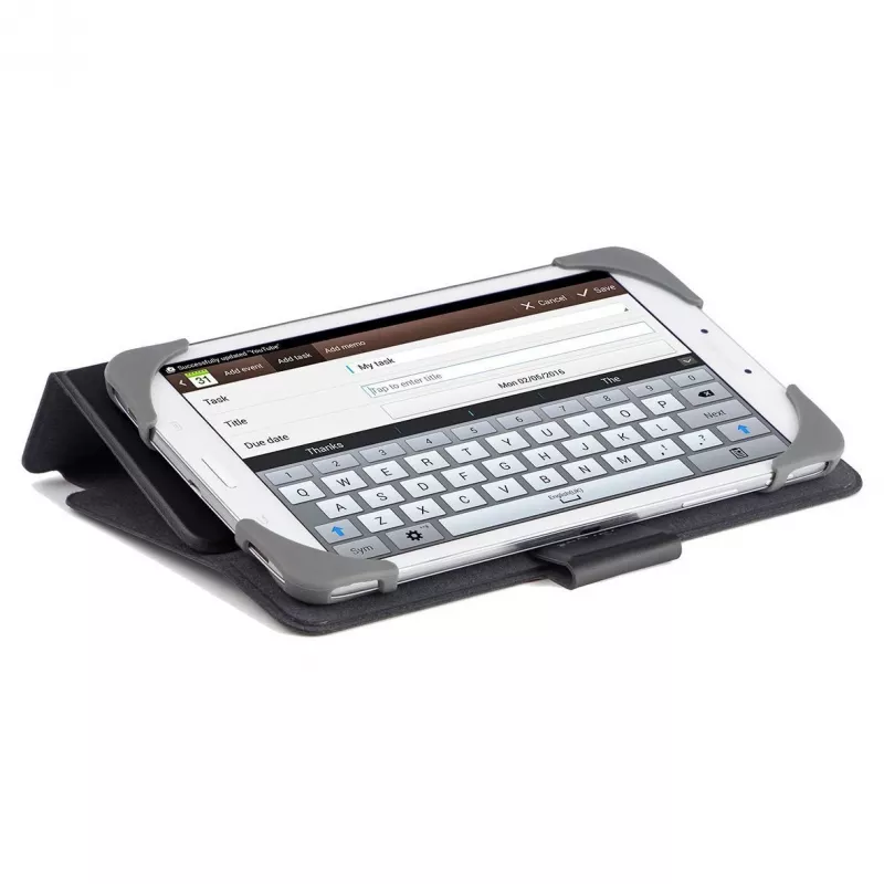 Targus SafeFit Rotating Universal THZ643GL custodia a libro per tablet da 7–8 pollici, poliuretano, chiusura magnetica, nera