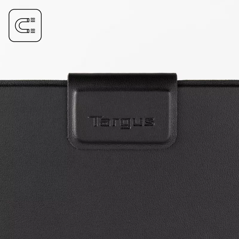 Targus SafeFit Rotating Universal THZ643GL custodia a libro per tablet da 7–8 pollici, poliuretano, chiusura magnetica, nera