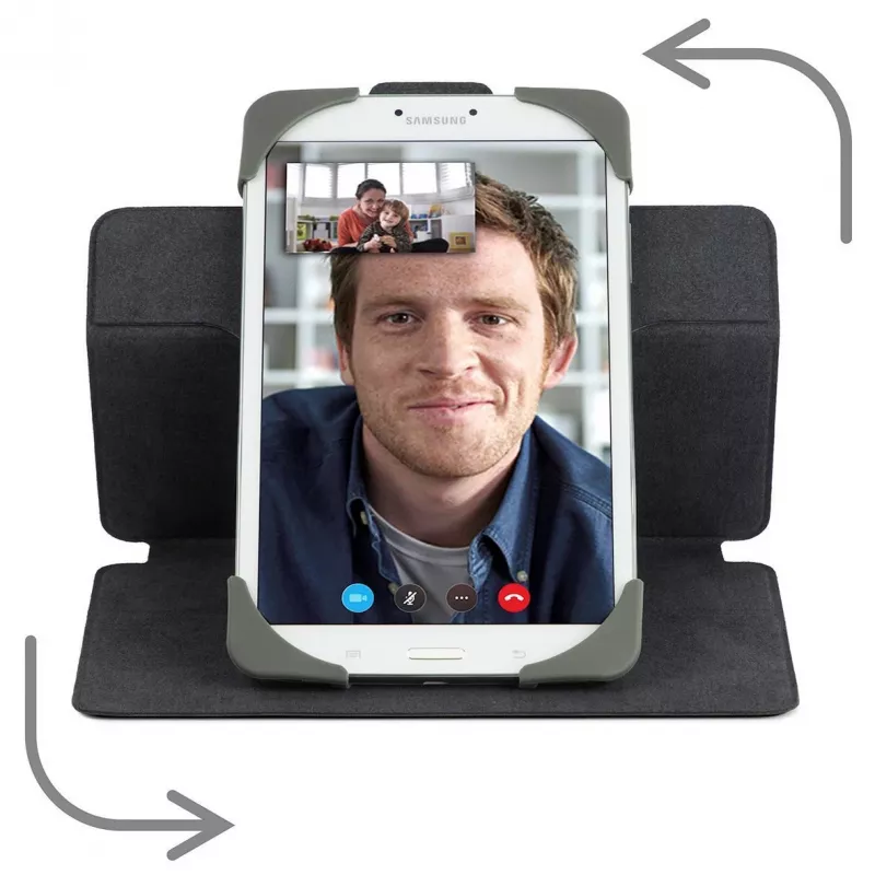 Targus SafeFit Rotating Universal THZ643GL custodia a libro per tablet da 7–8 pollici, poliuretano, chiusura magnetica, nera